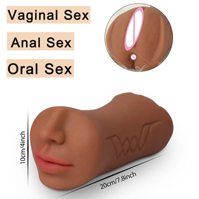 3 In1 TPE Medical Soft Healthy Mouth Masturbation Cup