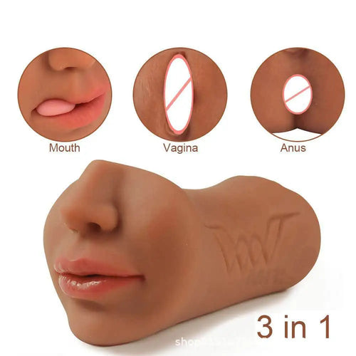 3 In1 TPE Medical Soft Healthy Mouth Masturbation Cup