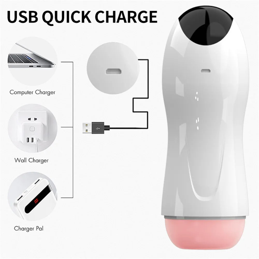 Masturbation Cup 360 Degree Automatic Electric Thrusting Male Masturbator
