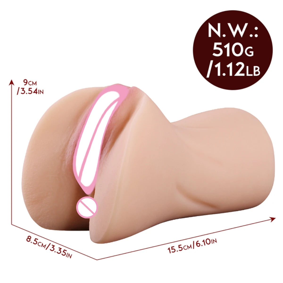 TPE Dual Channel Male Masturbation Cup
