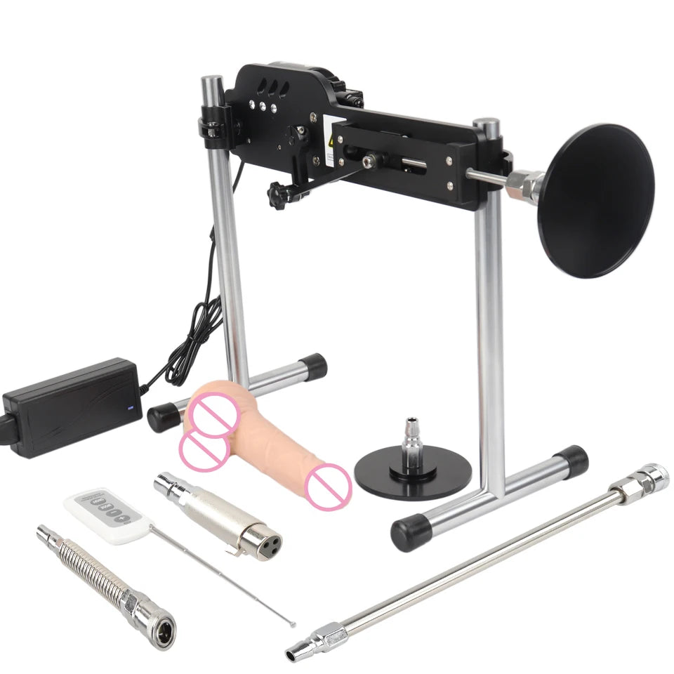 Men and women sex machine with sex toys set ( Automatically retractable dildos for men and women Pump gun sex toys )