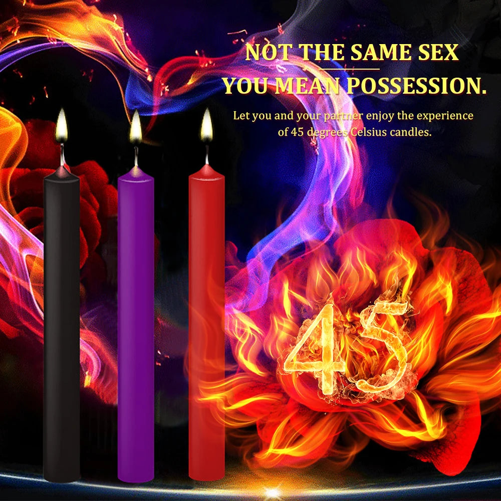 EXVOID Drip Candles Sex Candles 3PCS/SET BDSM Flirting Adult Products SM Sex Toy For Couples Relaxation Low Temperature Candle