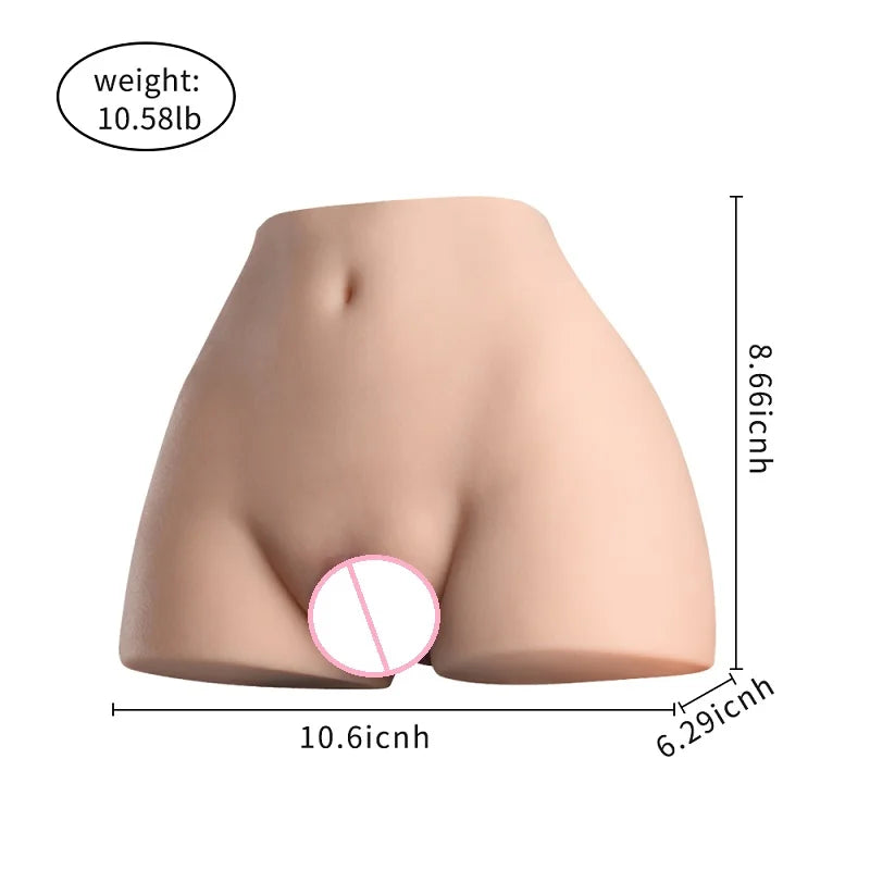 Sexy Vagina Artificial Silicone Pussy Big Ass Masturbator with Real Touch Feeling Skin Color
