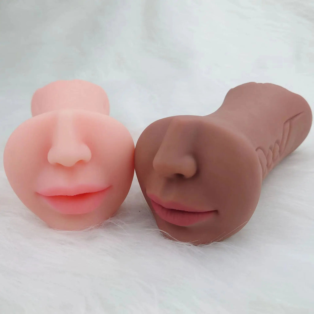 Double Hole Oral 3D masturbate (with Brown Deep Throat Elastic Odorless)