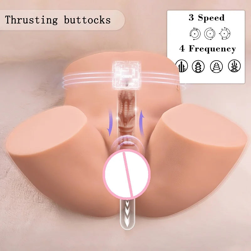 Vibrating Telescopic Buttock Big Butt Ass Masturbator