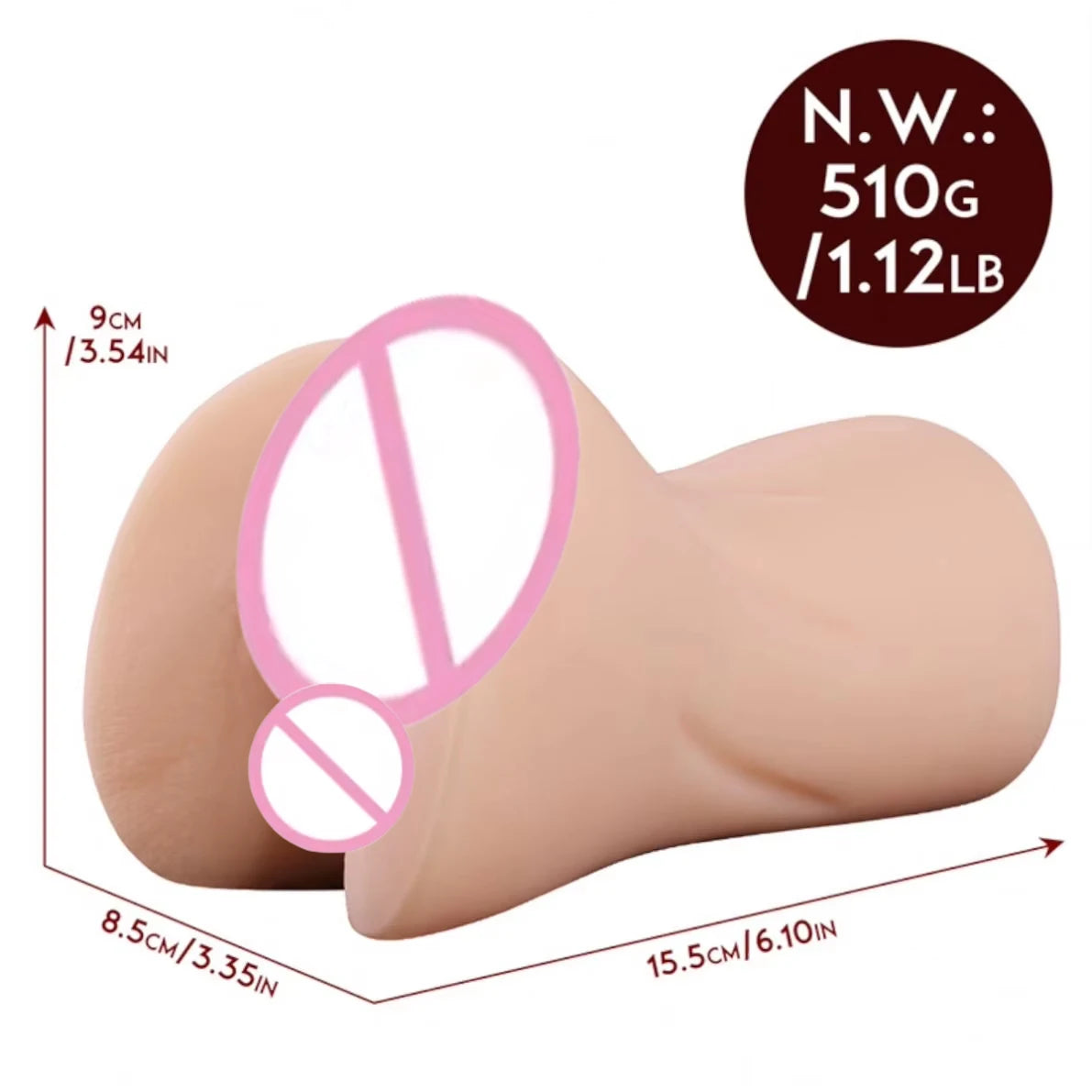 YAQU  Realistic Male Masturbator (TPE Material)