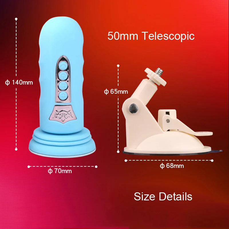 Suction Cup Base Sex Machine Telescopic Dildo Vibrator