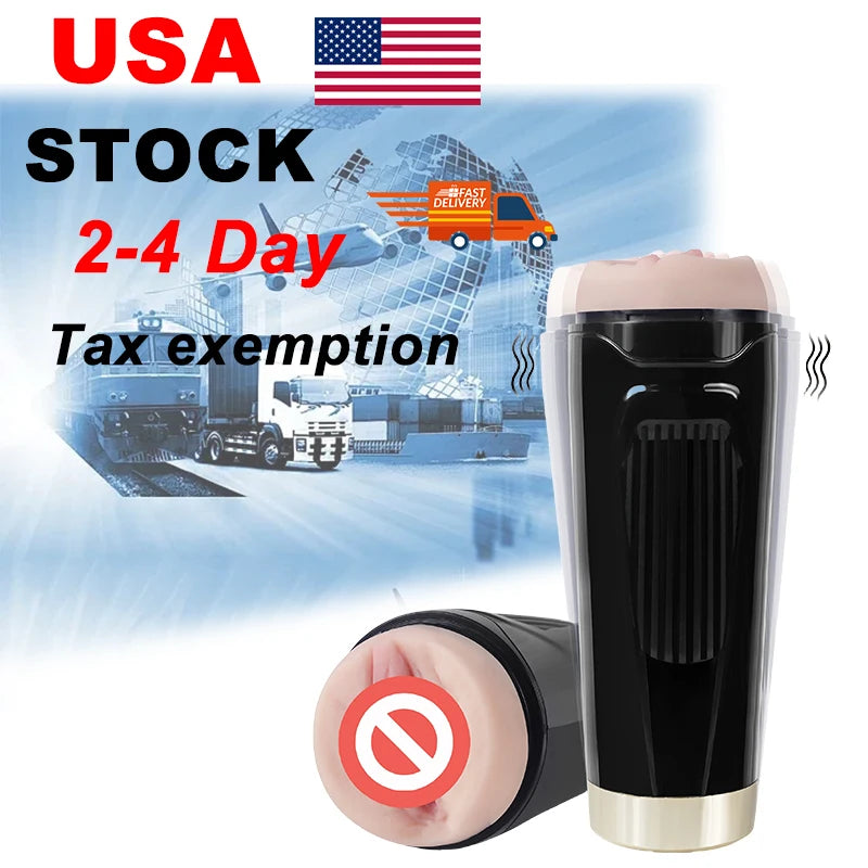 Large Size Waterproof Men's Clamping Suction Masturbator