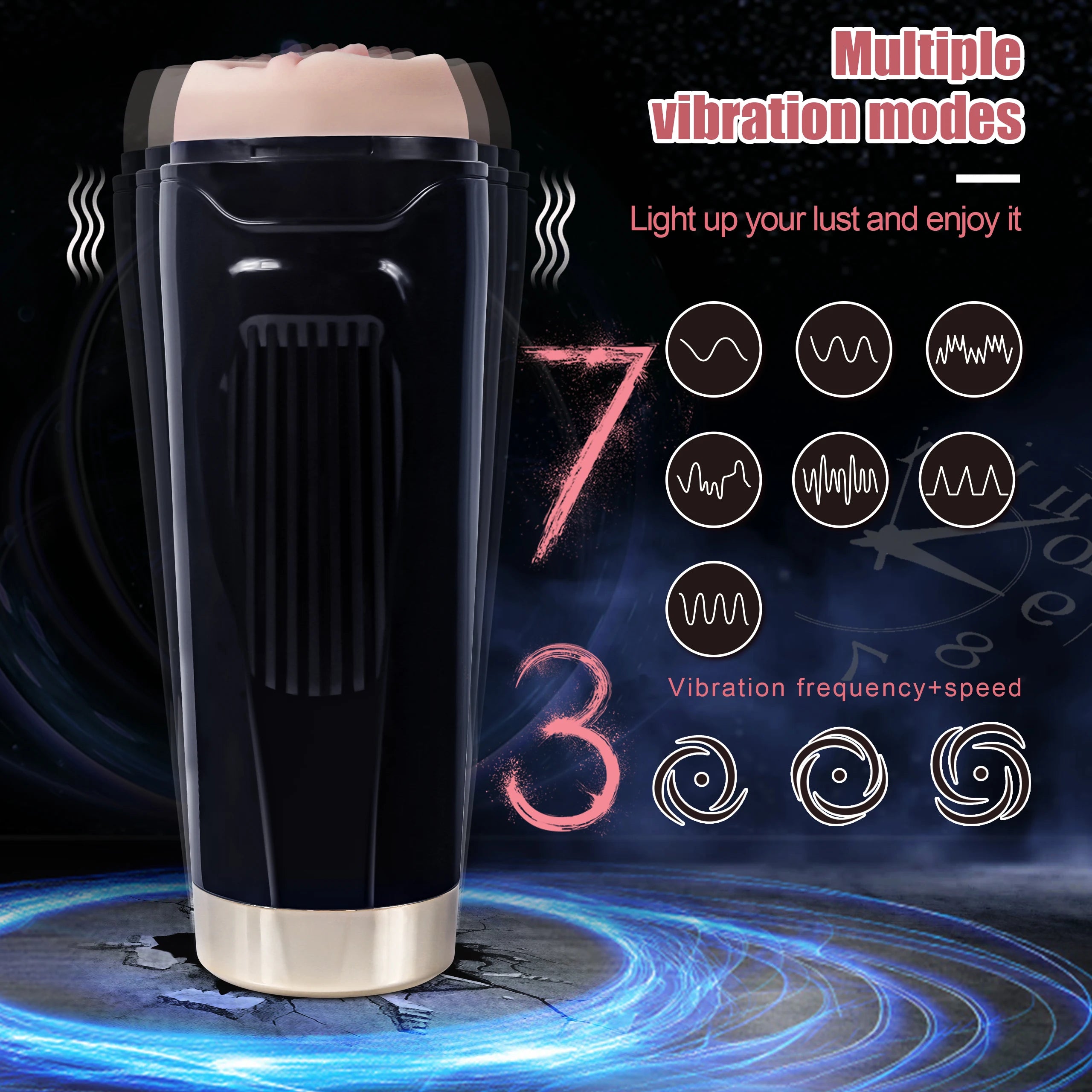 Large Size Waterproof Men's Clamping Suction Masturbator