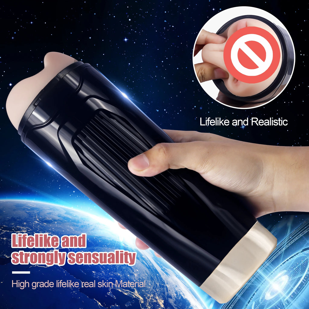 Large Size Waterproof Men's Clamping Suction Masturbator