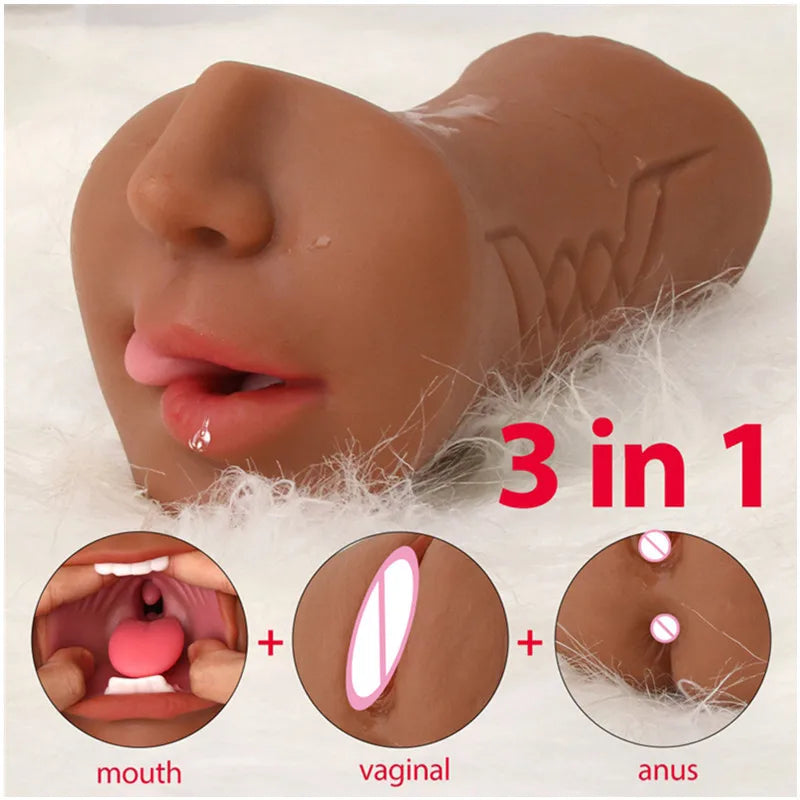 3 In1 TPE Medical Soft Healthy Mouth Masturbation Cup