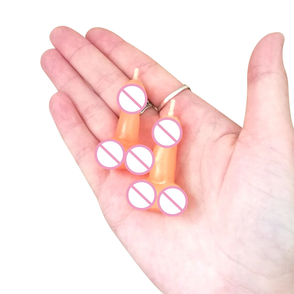 EXVOID Cock Dick Penis Candle Hen Party Accessories Gift Sex Toys for Couples Flirting Sex Shop Mini Willy Candles 1 Pair