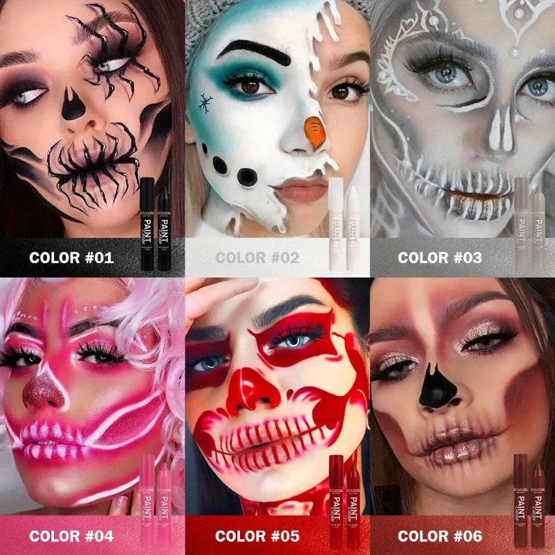 Face & Body Paint Sticks Body Paint Glow in The Dark Under UV Lights Face Painting Crayon Sticks Party