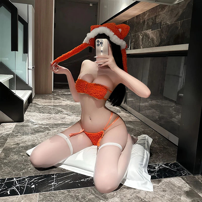 Sexy Cosplay Costumes Bra Set Nightgown Roleplay Outfits ﻿
