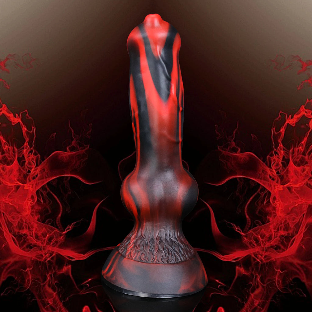 Black Red Dog Dildo