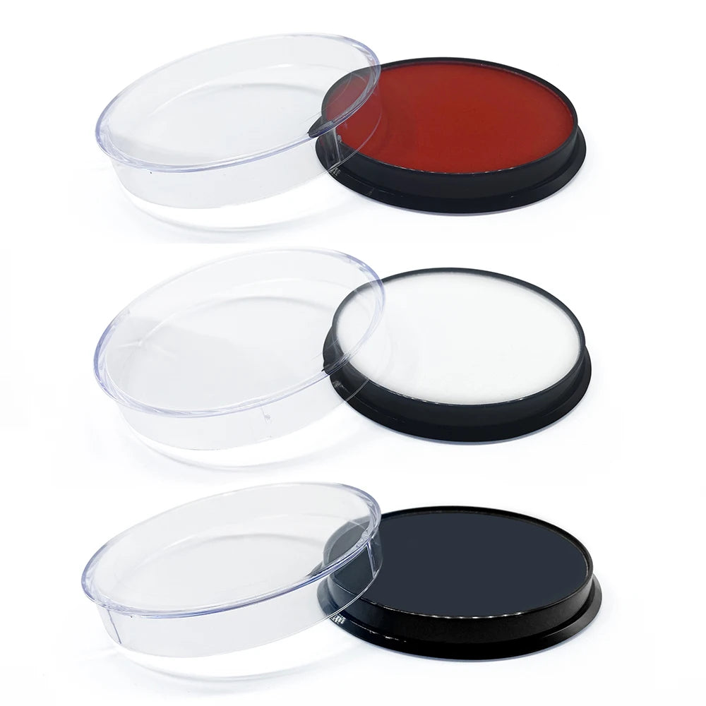 Water Based Face Body Paint Red White Balck, Water Activated Face Painting for Party, Non Toxic Facepaints