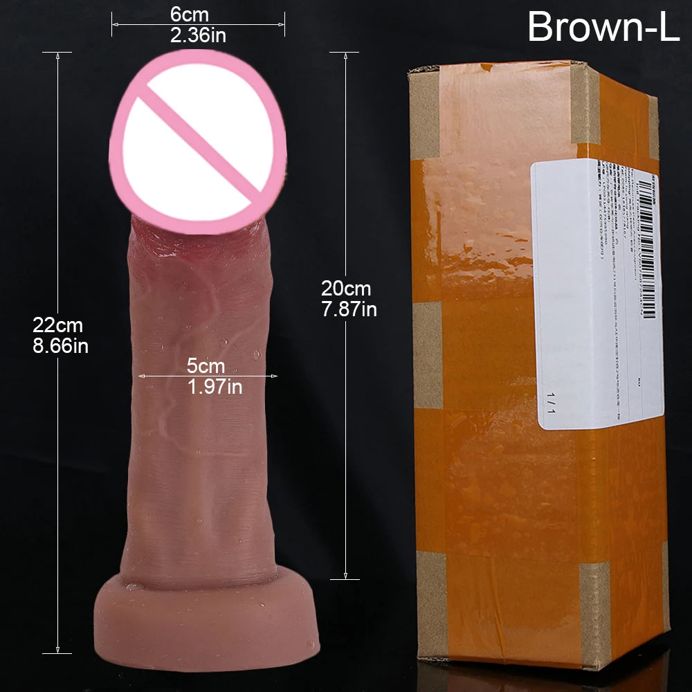 PLAYCHARM Realistic Dildos Big Glans With Suction Base