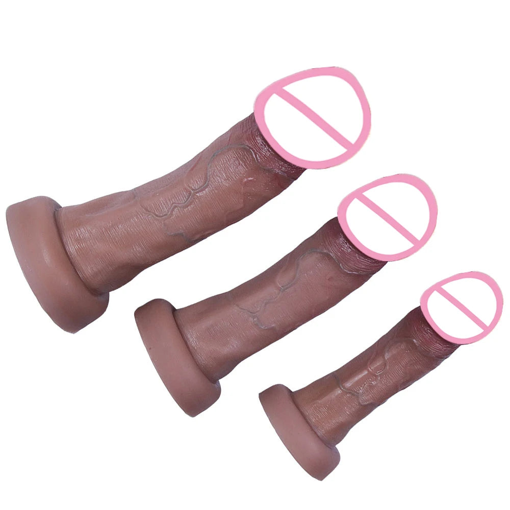 PLAYCHARM Realistic Dildos Big Glans With Suction Base