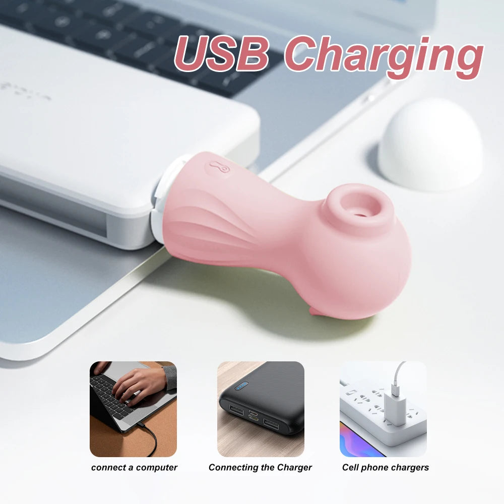 Clitoral Suction Vibrator (Dual Stimulation with Powerful Vibration & Rhythmic Suction)