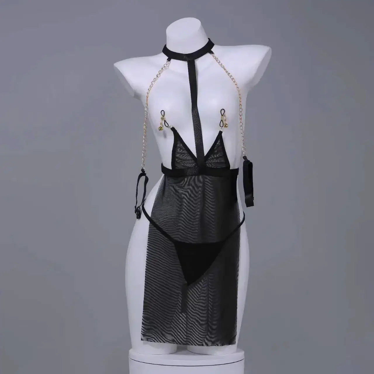 Hot Sexy Lingerie Low Cut Crotchless Bodysuit