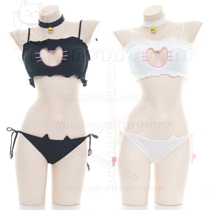 Anime sexy cat girl cosplay underwear