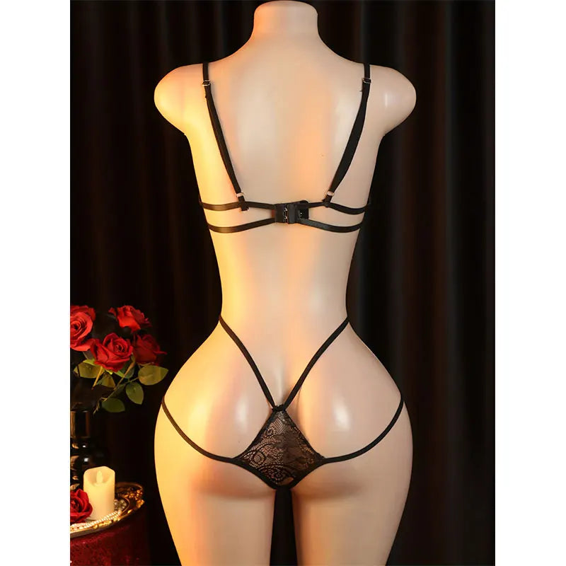 Lingerie One-Piece Panties Transparent Lace Bodysuit