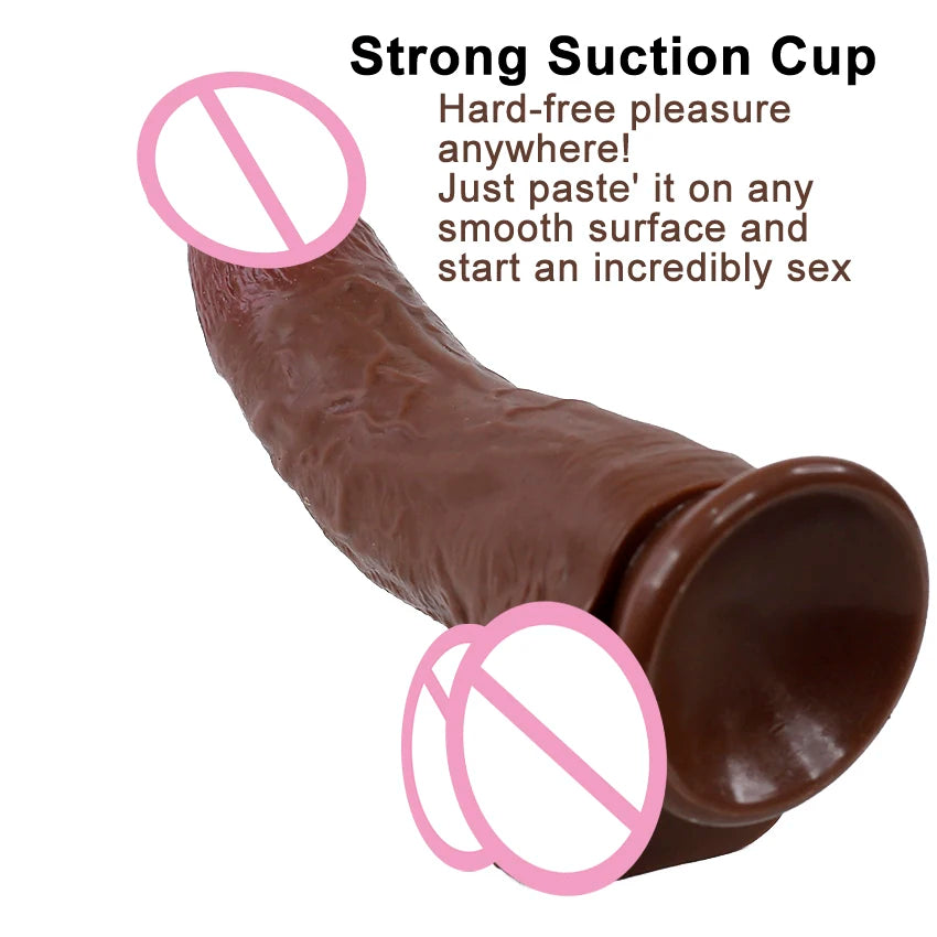 Silicone Dildos With Suction base 9Realistic Penis Sex Toys)