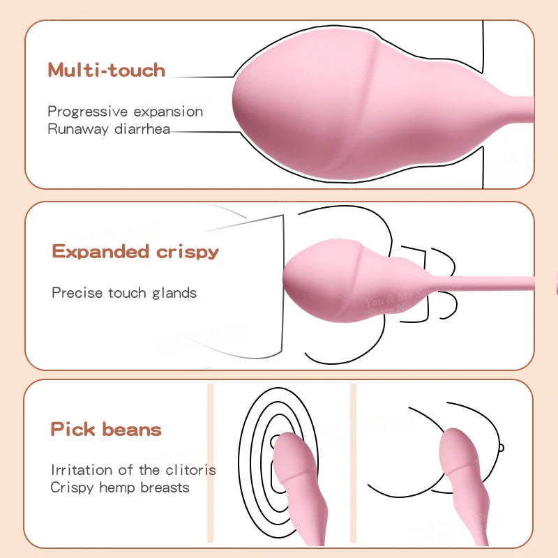 Inflatable Wireless Remote Vibrating Egg