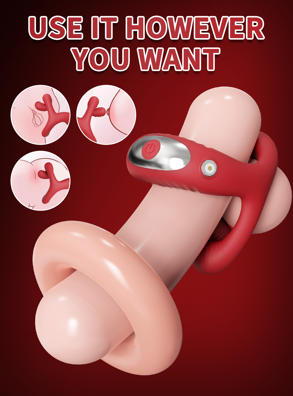 Cock Rings for Man (Vibrating Stimulator Ejaculation Delay)