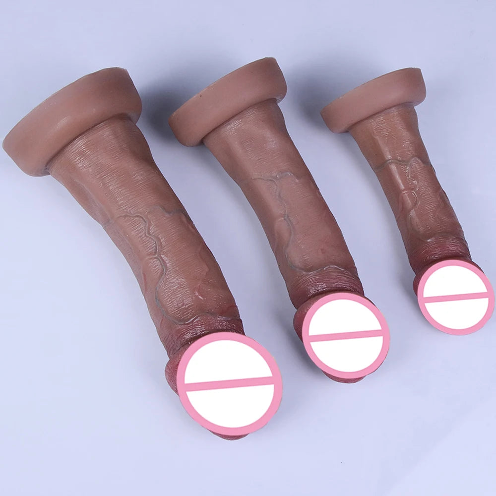 PLAYCHARM Realistic Dildos Big Glans With Suction Base