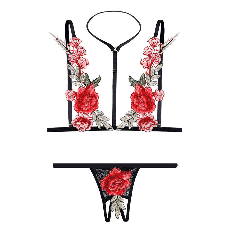 Sexy Lace Hot Underwear Sleepwear Bras Panties Set