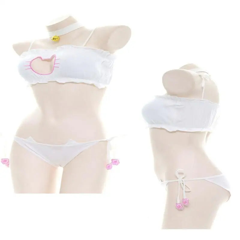 Anime sexy cat girl cosplay underwear
