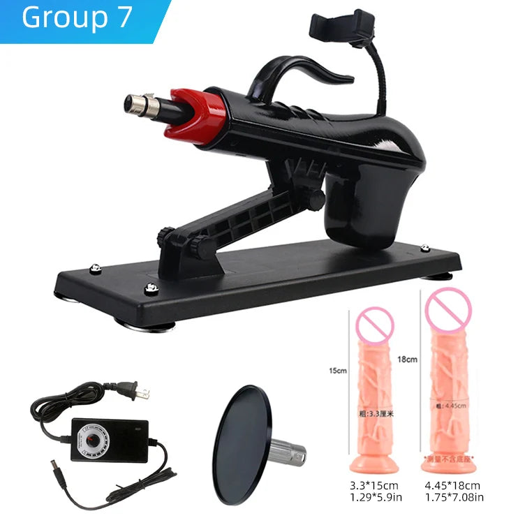 Automatic Sex Machine with Vagina Cup Sex Toys Dildo Mini Telescopic Sex Machine Thrusting Sex Toy Telescopic 3XLR Sexual Kits