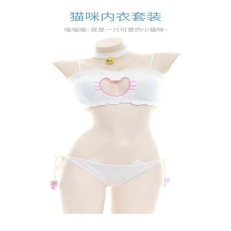 Anime sexy cat girl cosplay underwear