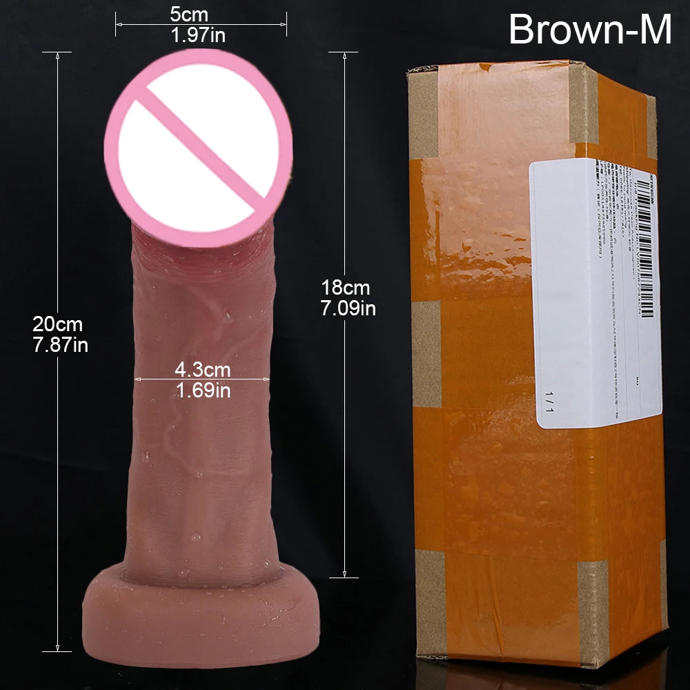PLAYCHARM Realistic Dildos Big Glans With Suction Base