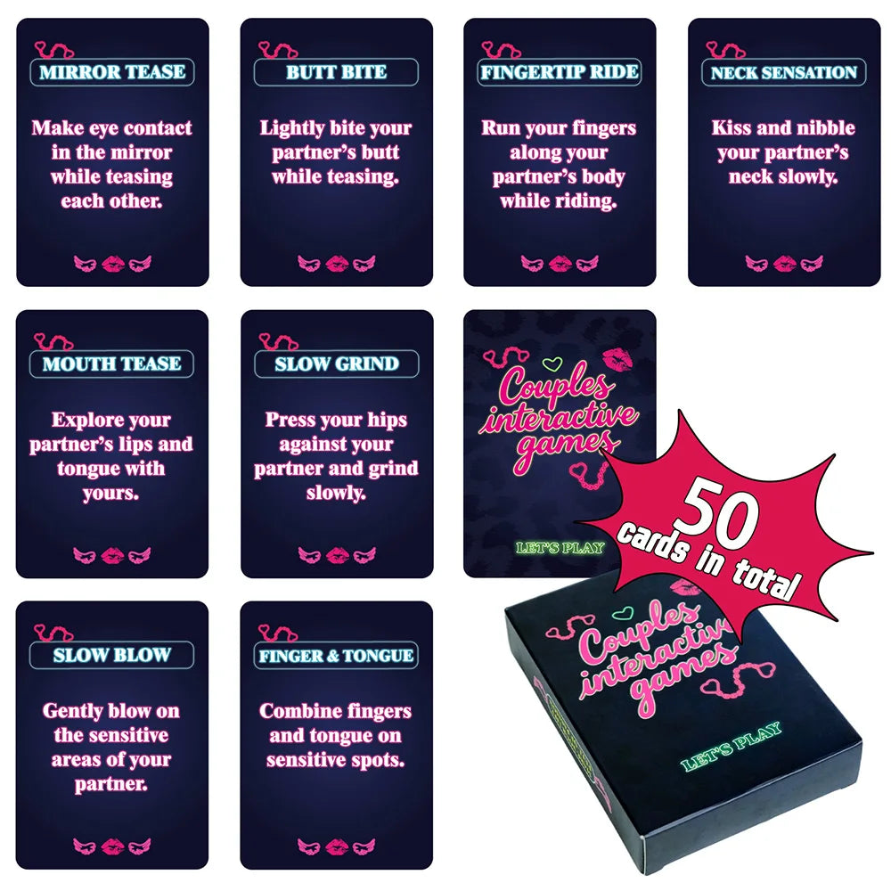 50PCS Sexual Couple Game Card