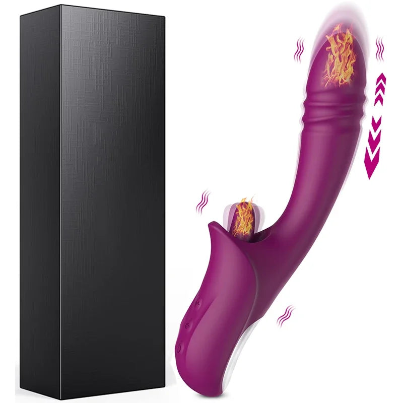 Clitoral Licking G Spot Vibrator Sex toy (10 Licking Vibrating Modes)
