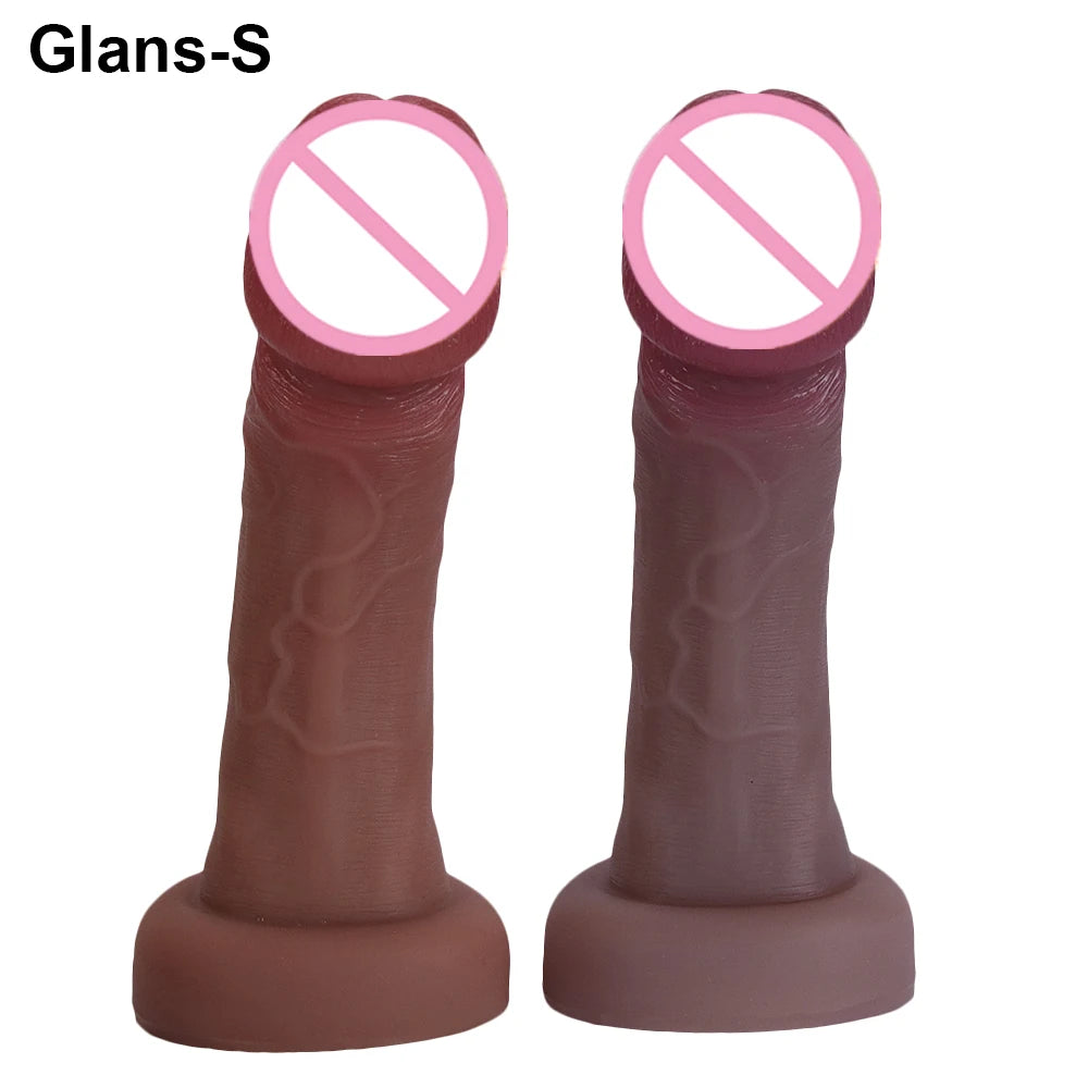 PLAYCHARM Realistic Dildos Big Glans With Suction Base