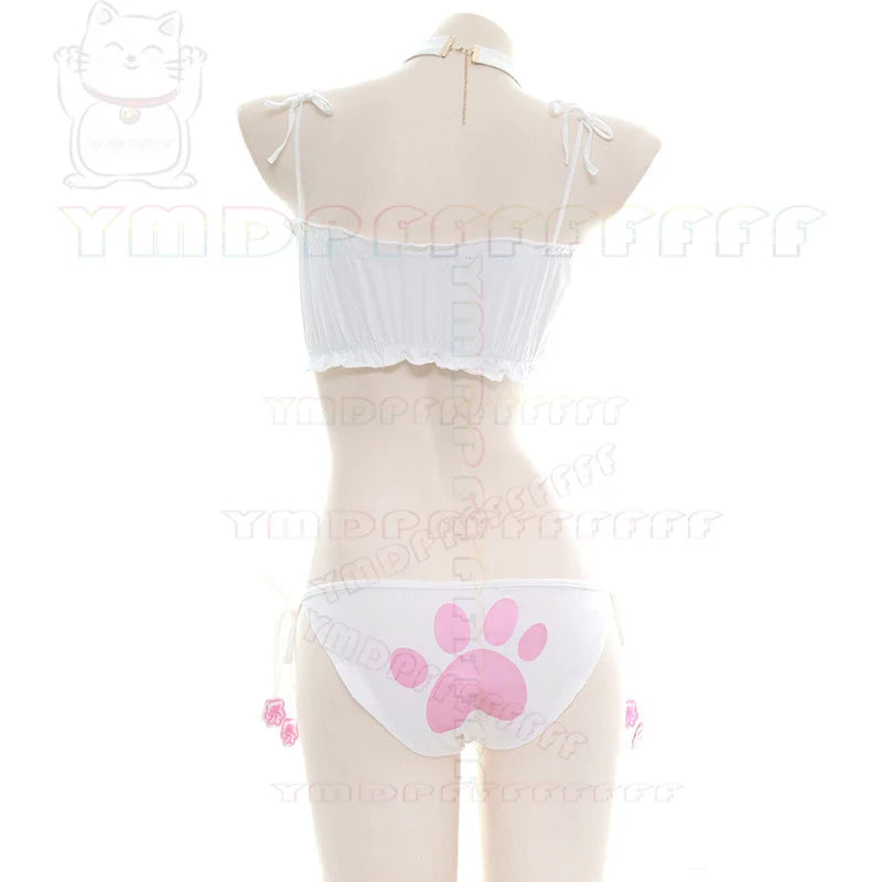 Anime sexy cat girl cosplay underwear