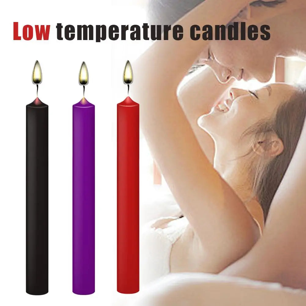 3PCS/Box Low Temperature Candle,Romantic Passion Play Sex Candles for Couple,Relaxation Flirting Sex Wax for Adults Game Toys