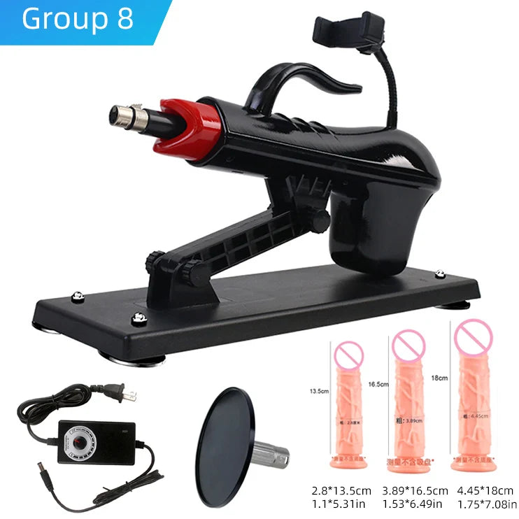 Automatic Sex Machine with Vagina Cup Sex Toys Dildo Mini Telescopic Sex Machine Thrusting Sex Toy Telescopic 3XLR Sexual Kits