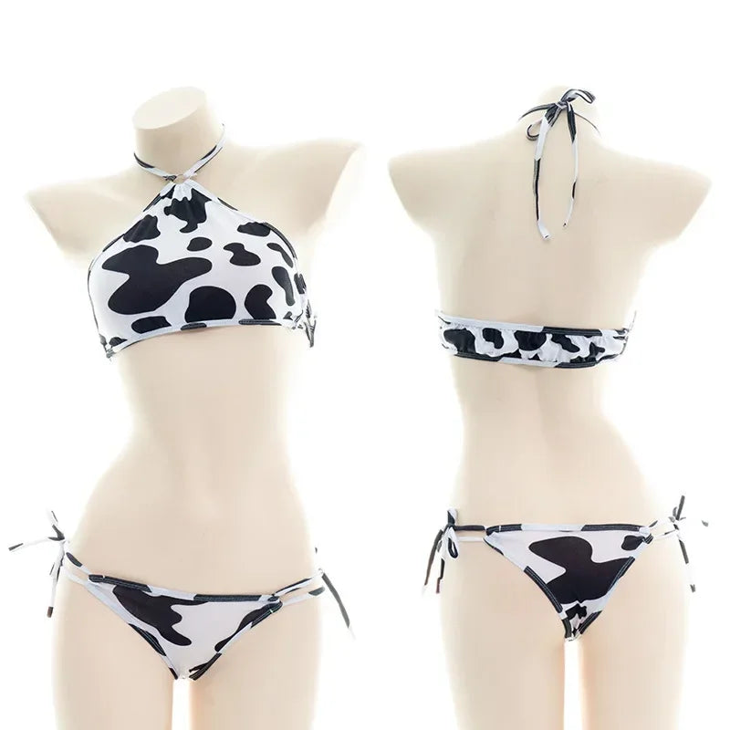 Exotic Lingerie Set Women Cosplay Costume Sexy Outfit Fancy Halter Mesh Bandage Exotic Uniform