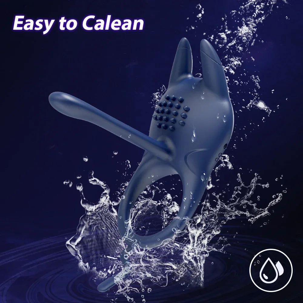 Cock Ring for Men Vibrating Delay Ejaculation Penis Ring Vibrator Male Penis Massager Clitoral Stimulation Sex Toys for Couples