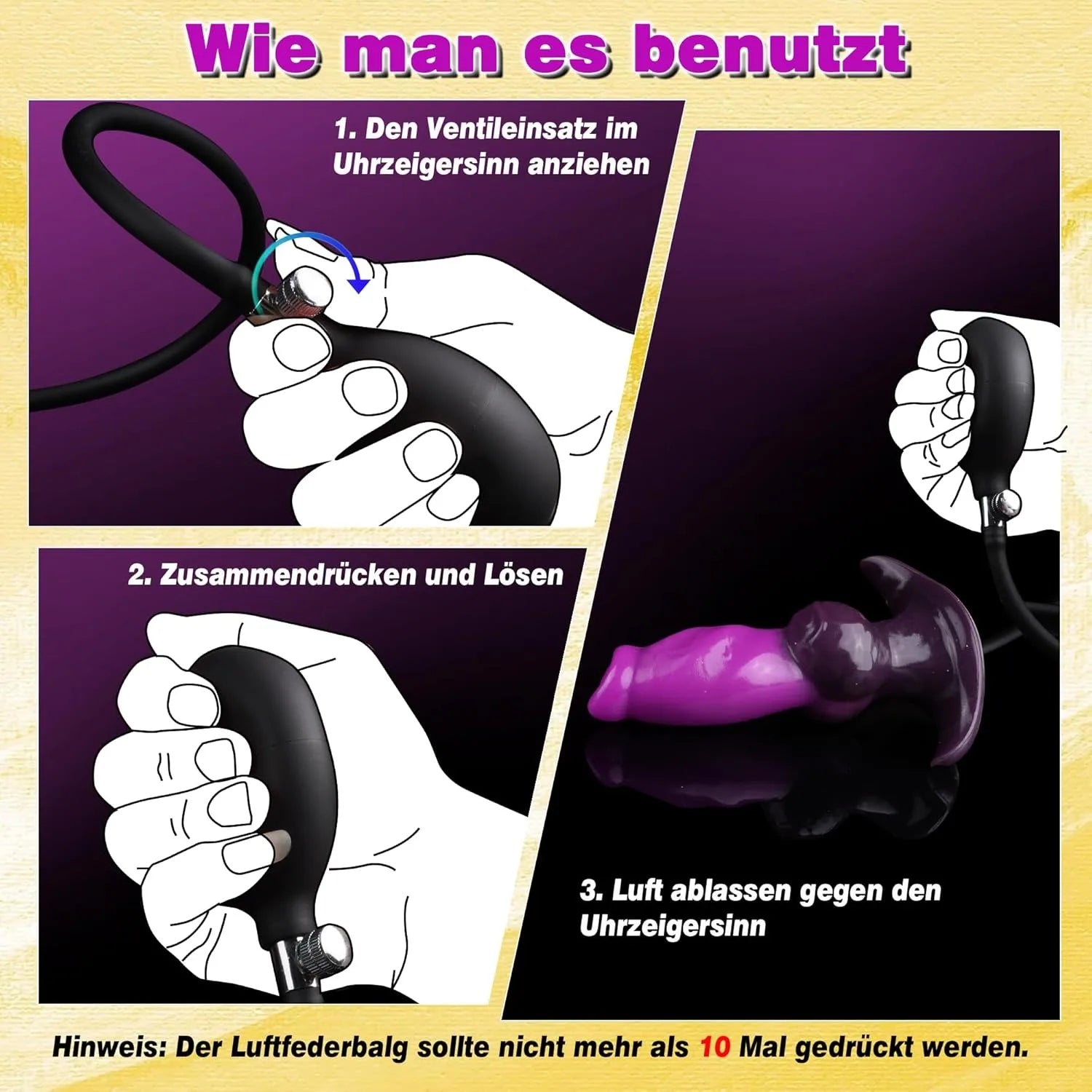 Dildo Monster Inflatable Penis Butt Plug Tail Fantasy