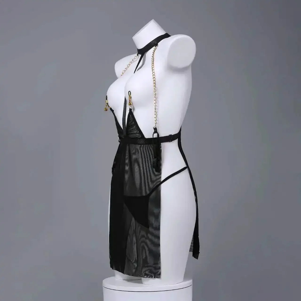 Hot Sexy Lingerie Low Cut Crotchless Bodysuit