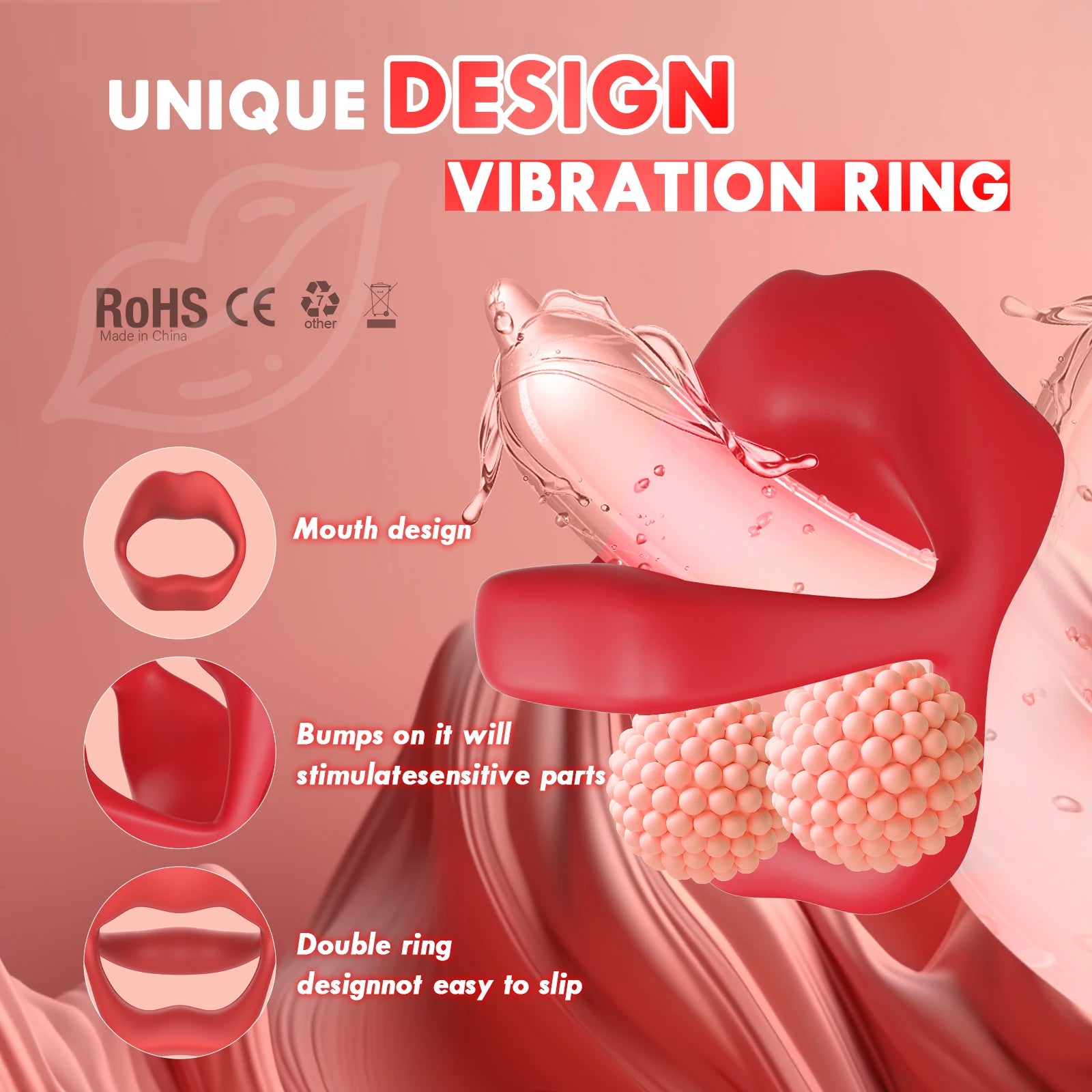 Cock Rings for Man (Vibrating Stimulator Ejaculation Delay)