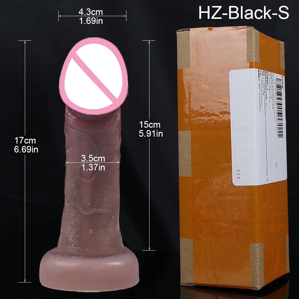 PLAYCHARM Realistic Dildos Big Glans With Suction Base