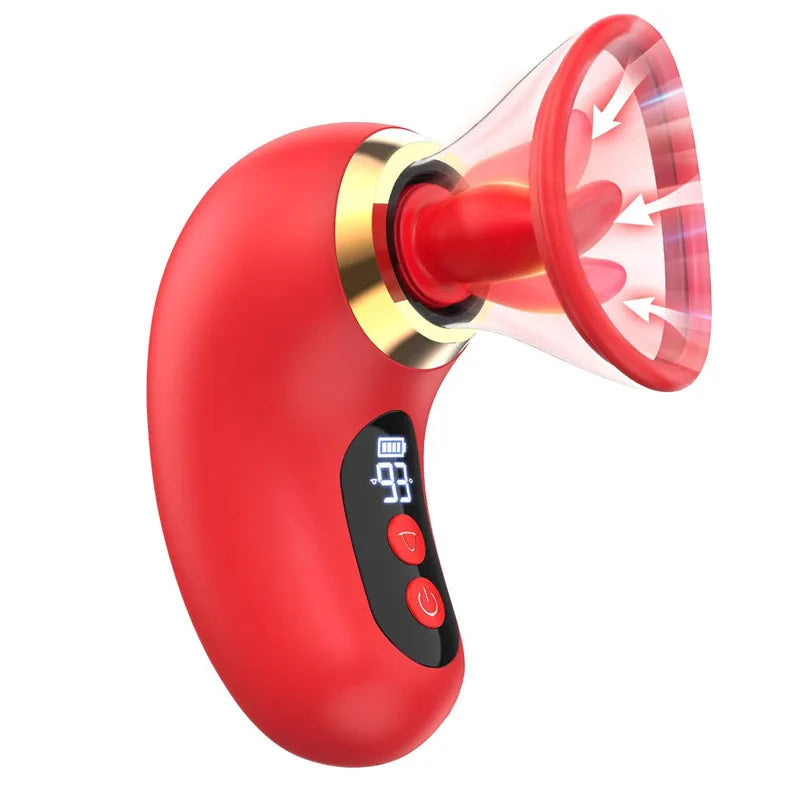 APP Control Clitoral Sucker Vibrator Tongue Licking Nipple Vagina Massager
