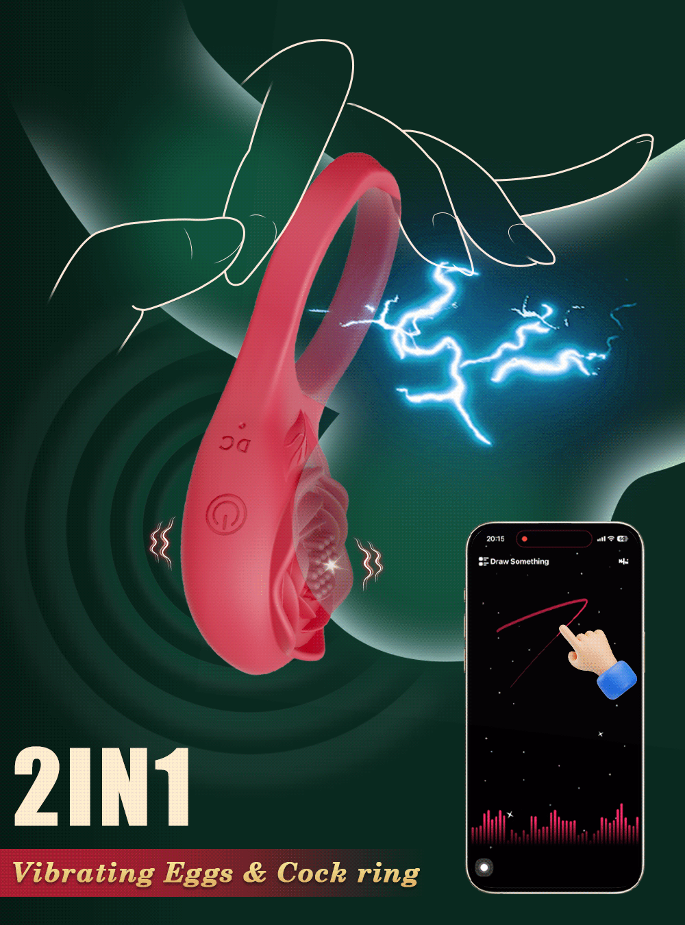 Cock Rings for Man (Vibrating Stimulator Ejaculation Delay)