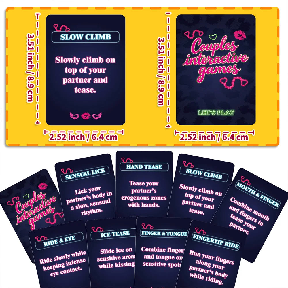 50PCS Sexual Couple Game Card